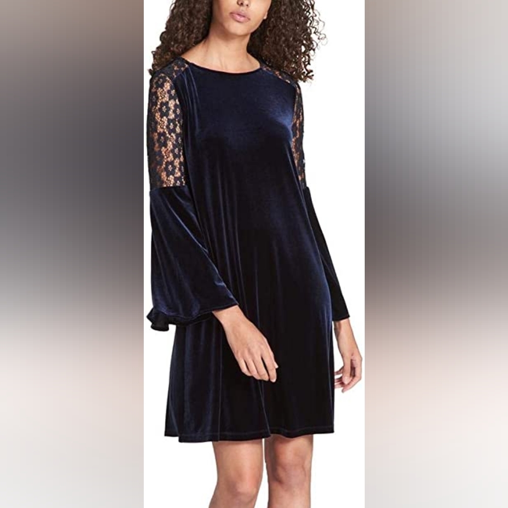 Tommy Hilfiger Navy Velvet Dress